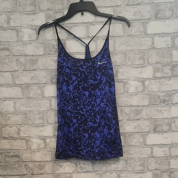 Nike Blue and Black Women's Tank Top Size Large - Picture 1 of 8